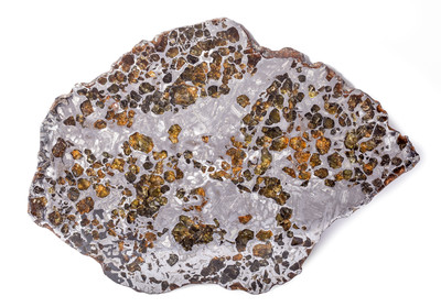 Метеорит Сеймчан (палласит) 562 гр на подставке