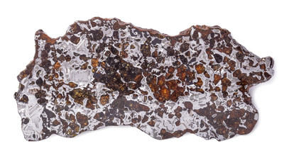 Метеорит Сеймчан (палласит) 406 гр на подставке