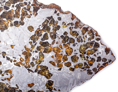 Метеорит Сеймчан (палласит) 562 гр на подставке