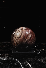 Шар из окаменелого дерева