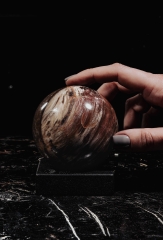 Шар из окаменелого дерева